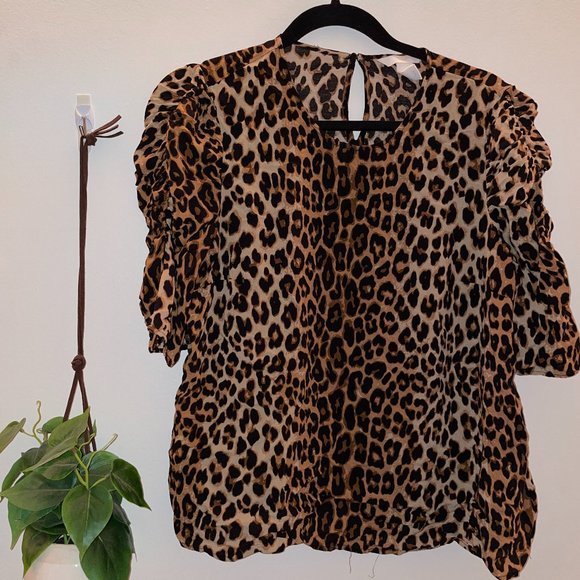 H&M Cheetah Print Blouse - Picture 1 of 4